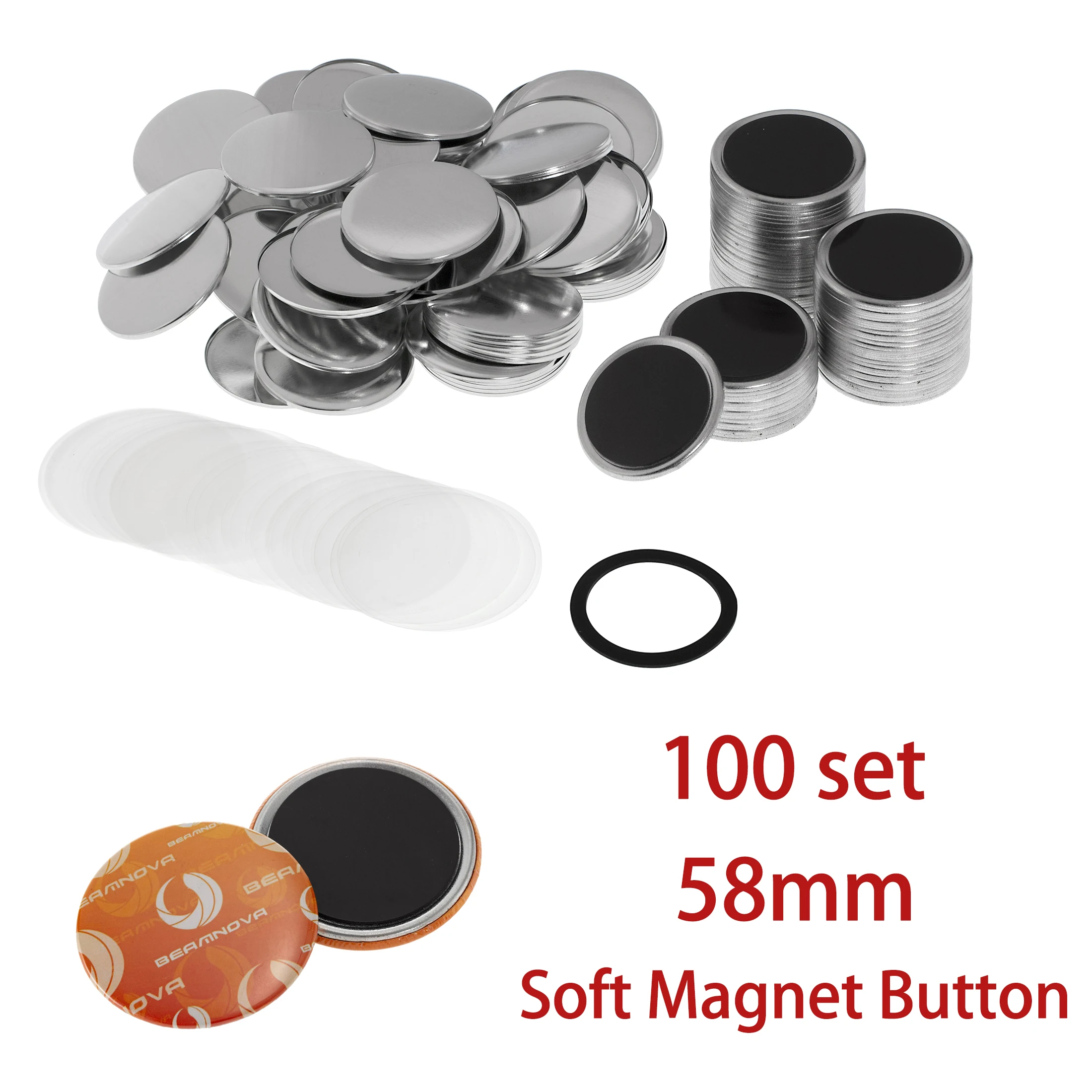100set 58mm Blank Pin Button B - огляд і ціна Button Badge Blank